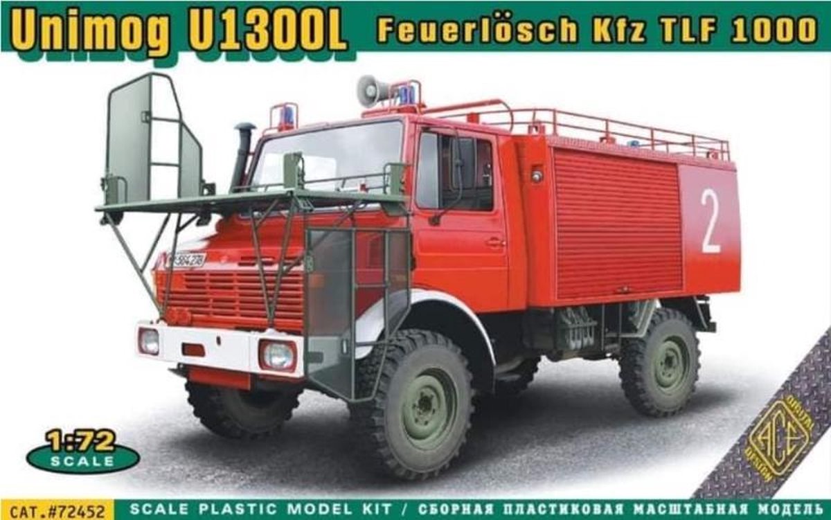 Ace | 72452 | Unimog U1300L FeuerLösch Kfz TLF 1000 | 1:72